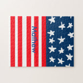 Puzzle 4 juillet jour de l'indépendance ajouter nom texte (Horizontal)