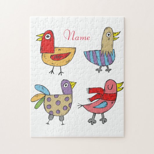 Puzzle 4 Oiseaux amusants Thunder_Cove (Vertical)