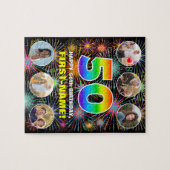 Puzzle 50e anniversaire : Arc en ciel amusant #, Nom pers (Horizontal)