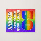 Puzzle 50e anniversaire : coloré, amusant Motif arc-en-ci (Horizontal)