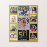 Puzzle 50e anniversaire de l'Mariage d'or Collage de phot<br><div class="desc">Puzzle unique collage photo-collage personnalisé pour le 50e anniversaire de l'mariage d'or. Faites plaisir à vos parents et à votre famille avec ce puzzle de collage photo personnalisé.</div>