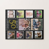 Puzzle 50e anniversaire du Mariage 10 photo Collage (Horizontal)