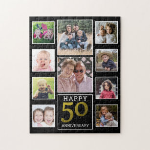 Puzzle 50e anniversaire du Mariage 10 photo Collage