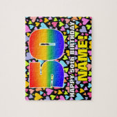 Puzzle 50e anniversaire — Formes de coeur amusantes et ai (Vertical)