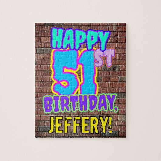Puzzle 51e anniversaire ~ Amusant, Graffiti urbain inspir (Vertical)