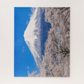 Puzzle [520] Mt.Fuji – A White Peak Floating in Blossoms (Vertical)
