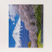 Puzzle [520] Mt.Fuji – Morning Light on the Cherry Path (Vertical)