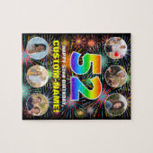 Puzzle 52e anniversaire : Arc en ciel amusant #, Nom pers (Horizontal)