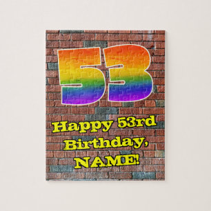 Puzzle 53e anniversaire : Arc-en-ciel amusant inspiré par