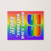 Puzzle 53e anniversaire : coloré, amusant Motif arc-en-ci (Horizontal)