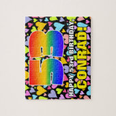 Puzzle 53e anniversaire — Formes de coeur amusantes et ai (Vertical)