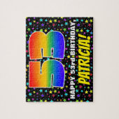 Puzzle 53e anniversaire — Motif de terrain amusant et col (Vertical)