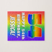 Puzzle 54e anniversaire : coloré, amusant Motif arc-en-ci (Horizontal)