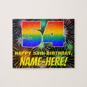 Puzzle 54e anniversaire : Feu d'artifice festif amusant e (Horizontal)