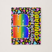 Puzzle 55e anniversaire — Formes de coeur amusantes et ai (Vertical)