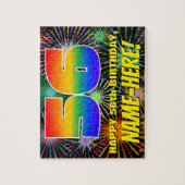 Puzzle 56e anniversaire : Feu d'artifice festif amusant e (Vertical)