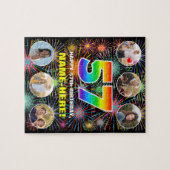 Puzzle 57e anniversaire : Arc en ciel amusant #, Nom pers (Horizontal)