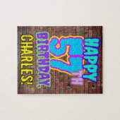 Puzzle 57th Birthday ~ Fun, Urban Graffiti Inspired Look (Horizontal)
