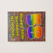 Puzzle 58e anniversaire : Arc-en-ciel amusant inspiré par (Horizontal)