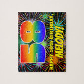 Puzzle 58e anniversaire : Feu d'artifice festif amusant e (Vertical)