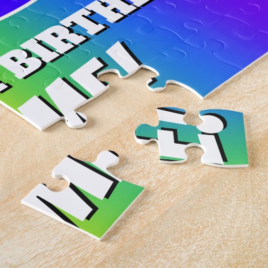 Puzzle 58e anniversaire — Motif Rainbow multicolore "58" (Côté)