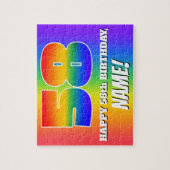 Puzzle 58e anniversaire — Motif Rainbow multicolore "58" (Vertical)
