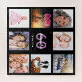 Puzzle 60e anniversaire 60 photo collage noir femme (Horizontal)