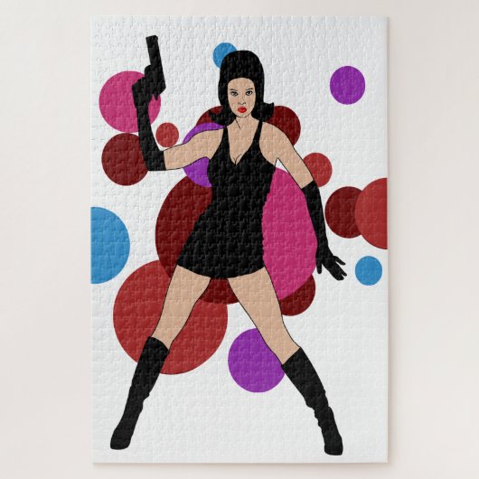 Puzzle 60s Spy Girl (Vertical)