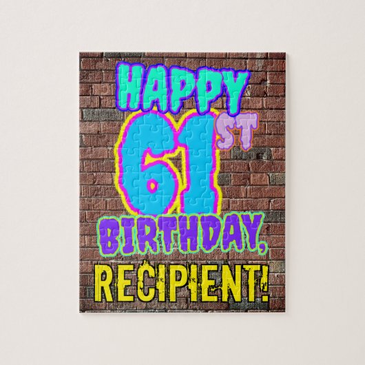 Puzzle 61e anniversaire ~ Amusant, Graffiti urbain inspir (Vertical)