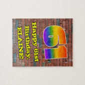 Puzzle 61e anniversaire : Arc-en-ciel amusant inspiré par (Horizontal)