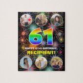 Puzzle 61e anniversaire : Arc en ciel amusant #, Nom pers (Vertical)