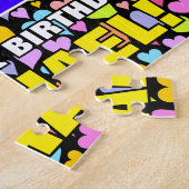 Puzzle 61e anniversaire — Formes de coeur amusantes et ai (Côté)