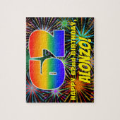 Puzzle 62e anniversaire : Feu d'artifice festif amusant e (Vertical)
