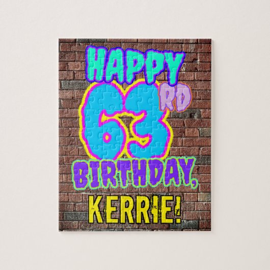 Puzzle 63e anniversaire ~ Amusant, Graffiti urbain inspir (Vertical)