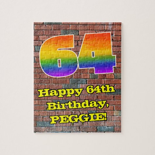 Puzzle 64e anniversaire : Arc-en-ciel amusant inspiré par (Vertical)