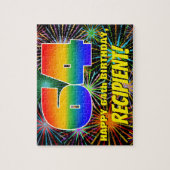 Puzzle 64e anniversaire : Feu d'artifice festif amusant e (Vertical)