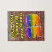 Puzzle 65e anniversaire : Arc-en-ciel amusant inspiré par (Horizontal)