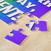 Puzzle 65e anniversaire : coloré, amusant Motif arc-en-ci (Côté)