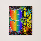 Puzzle 66e anniversaire : Feu d'artifice festif amusant e (Vertical)