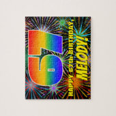 Puzzle 67e anniversaire : Feu d'artifice festif amusant e (Vertical)
