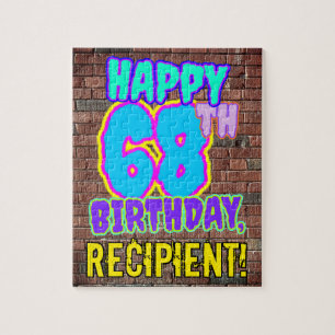 Puzzle 68e anniversaire ~ Amusant, Graffiti urbain inspir