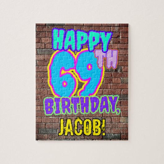 Puzzle 69e anniversaire ~ Amusant, Graffiti urbain inspir (Vertical)