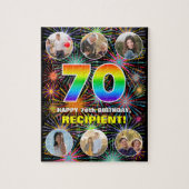 Puzzle 70e anniversaire : Arc en ciel amusant #, Nom pers (Vertical)