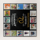 Puzzle 70e anniversaire Black Gold Photo Collage (Horizontal)