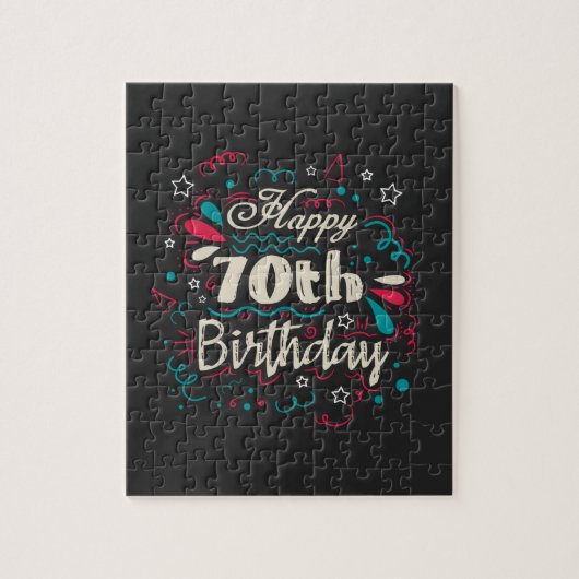 Puzzle 70e anniversaire décoratif (Vertical)