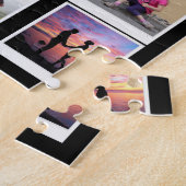 Puzzle 70e anniversaire famille Modèle photo noir (Côté)