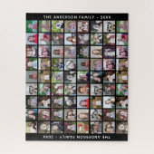 Puzzle 72 Carré Photo Collage Grille avec texte - noir (Vertical)