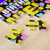 Puzzle 72e anniversaire — Formes de coeur amusantes et ai (Côté)