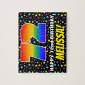 Puzzle 72e anniversaire — Motif de terrain amusant, color (Vertical)