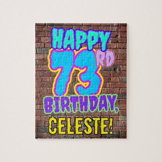 Puzzle 73e anniversaire ~ Amusant, Graffiti urbain inspir (Vertical)